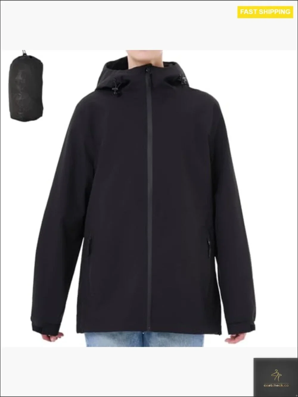Lightweight Waterproof Rain Jacket with Hood for Outdoor Activities